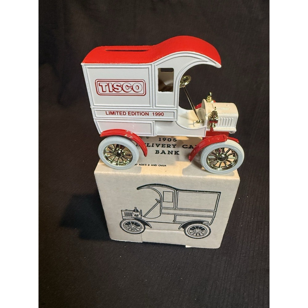 Ertl 1905 Ford Delivery Car Coin Bank Tisco 1990 Limited Edition Diecast #0530